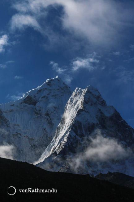 When you reach Dingboche, Ama Dablam looks vastly different and almost unrecognizable from her classic postcard shape