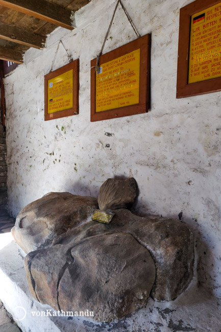 Tengboche Monastery has what is though to be a Yeti skull on display at its entrance