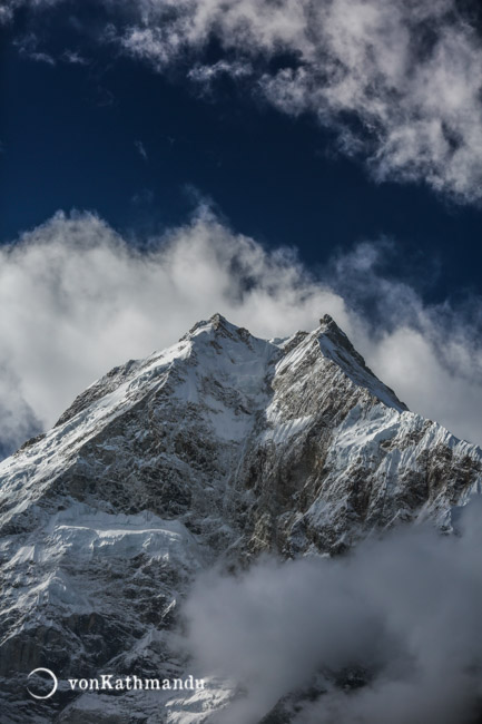 Manaslu at 8,163m is the eigth highest mountain in the world