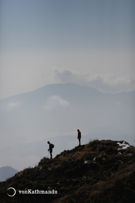 Trekkers at Mardi High Camp