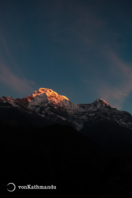 Annapurna South and Hiuchuli as observed from Ghandruk