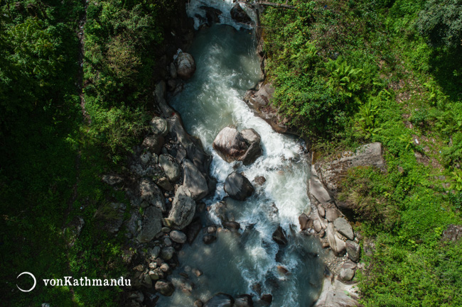 Modi River is fed by the the glaciers of Annapurna