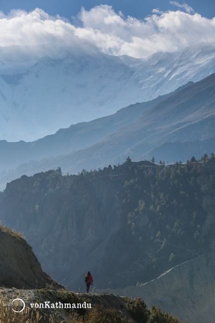 Alpine landscape of Manang valley