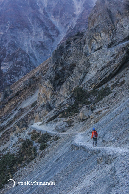 Landslide trails of Tilicho