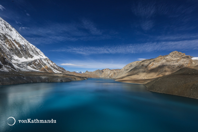 Emerald blue clors of Tilicho Lake