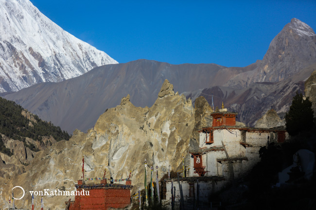 Braga Monastery is built high on the erroded rocky cliffs