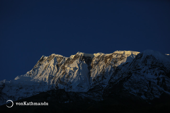 Morning sun on mountains over Braga