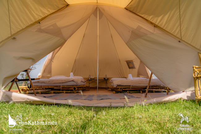 Inside Burhan safari tents