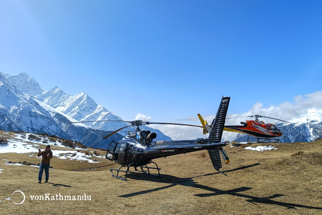 Landing at Syanboche