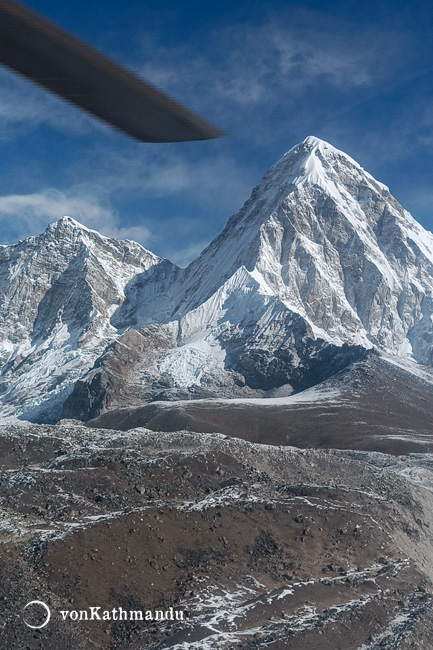 Mt Pumori seen from the heli flight