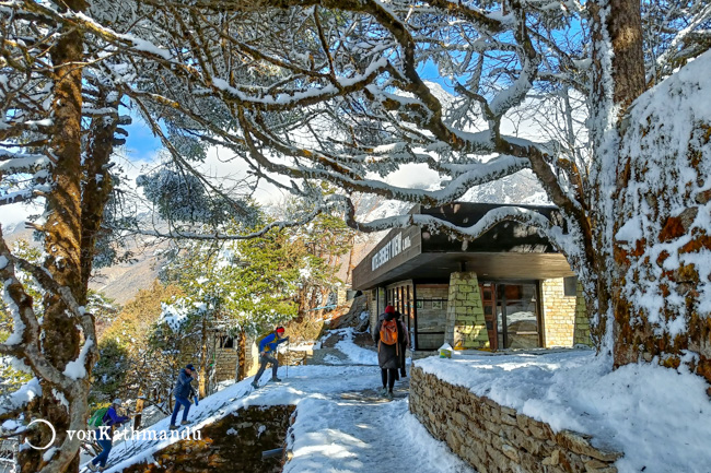 Winter wonderland at Hotel Everest View, Syangboche