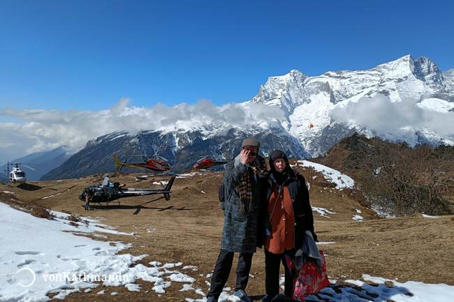 The picturesque helipad of Syangboche