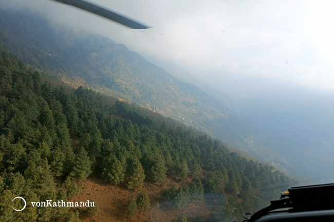 The stunning alpine slopes of Solukhumbu on the way to Lukla