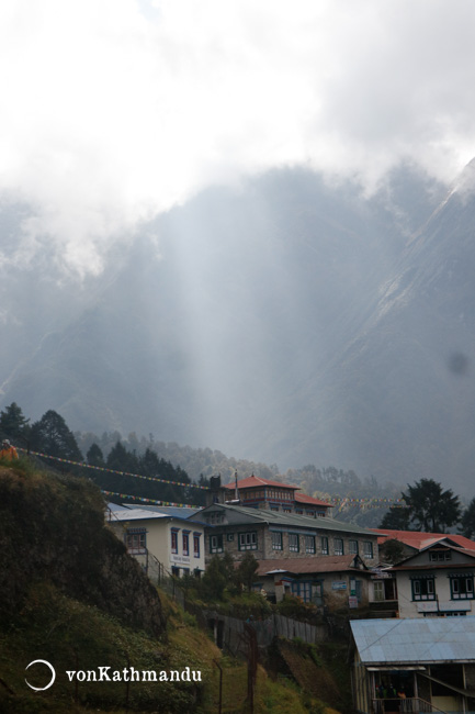 Hazy morning in Lukla