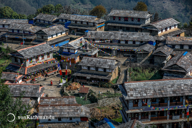 Ghandruk is a pristine mountain village with predominantly Gurung people