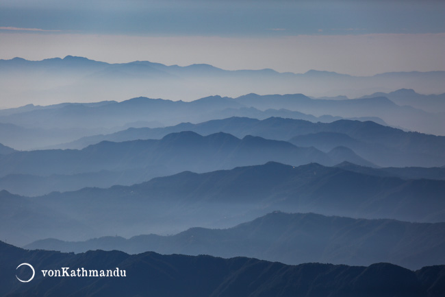 Layers of hills seen on Annapurna trek