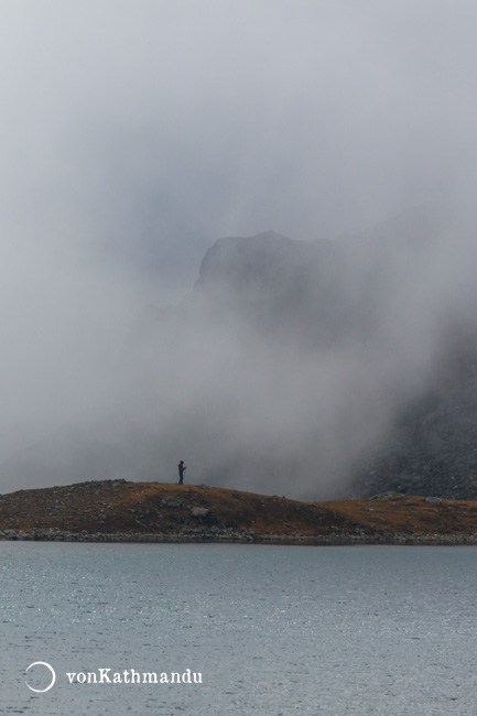 Suryakunda, one of the lakes past Gosaikunda and at Laurebina Pass 4,700m