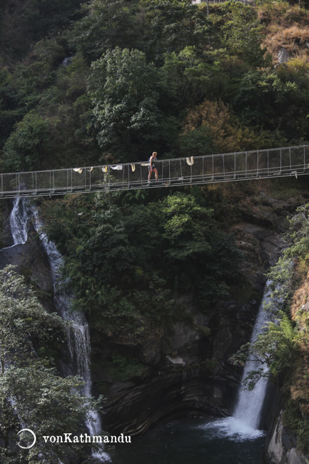 Two of the many waterfalls on the route