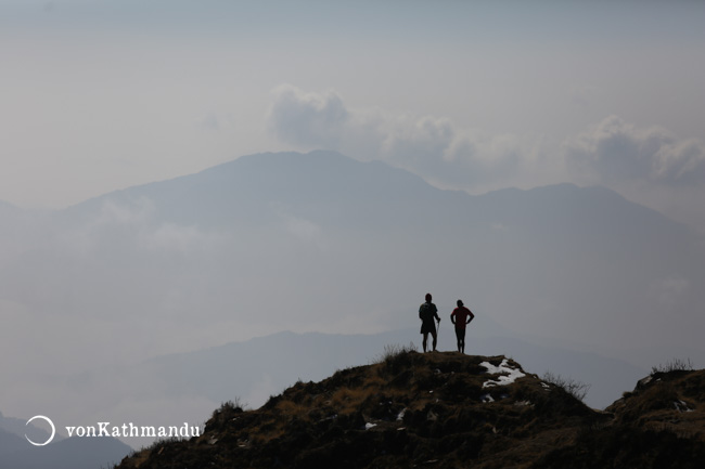 Trekkers at Mardi High Camp