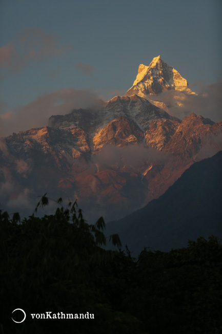 Fishtail at sunset