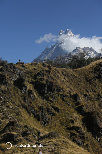 Mardi High Camp is at around 3800m, and can be reached after a considerable climb. Well worth the effort.