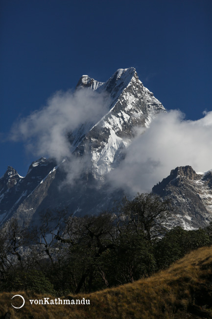 Mardi High Camp is at around 3800m, and can be reached after a considerable climb. Well worth the effort.