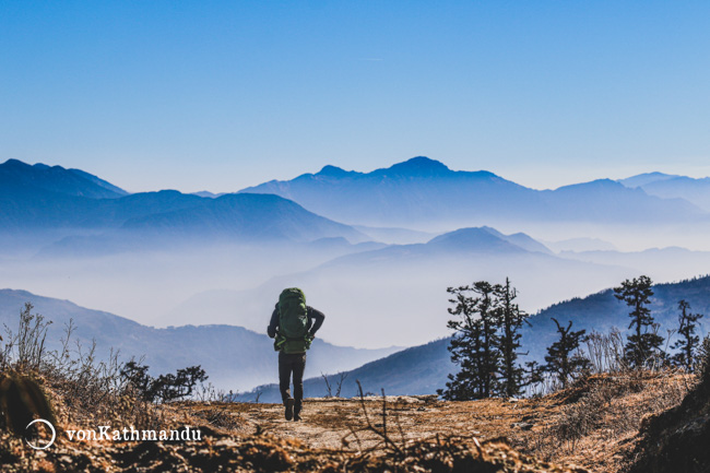 Above the misty valley