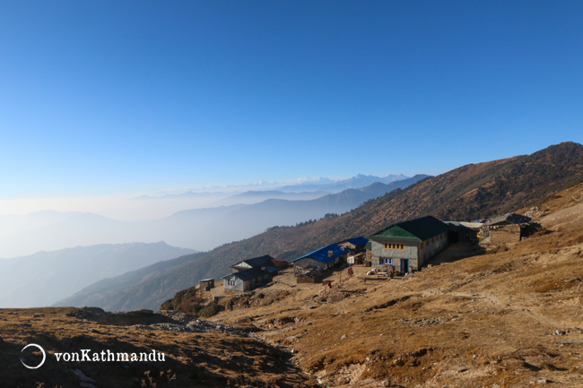 The tiny hamlet of Pikey Peak Base camp