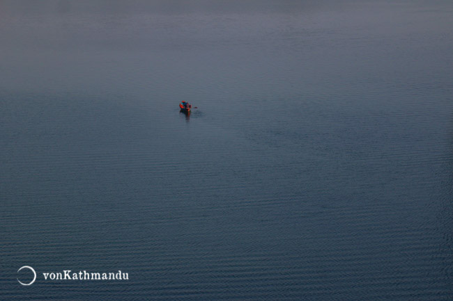 Boatsman on Phewa Lake