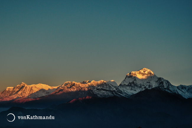 Dhaulagiri gets first rays of sun