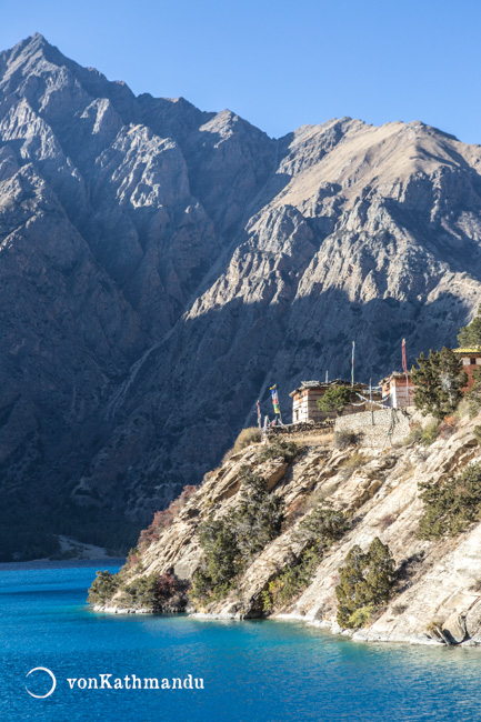 A monstery in Dolpo, by Shey Phoksundo Lake