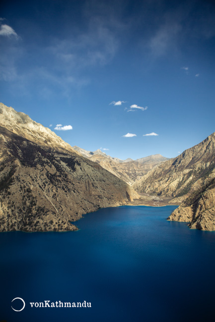 Shey Phoksundo Lake seen from a vantage point