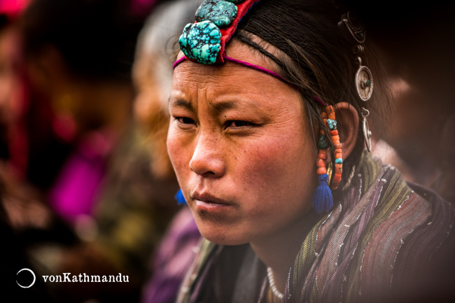 A local Mustangi woman in traditional ornaments