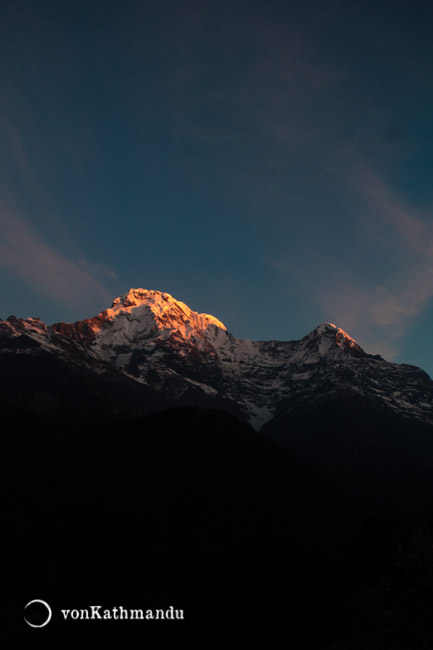 Annapurna South and Hiuchuli as observed from Ghandruk