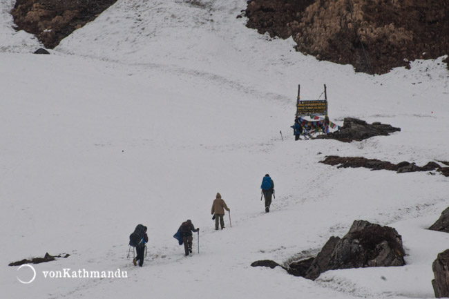 Final steps before reaching Annapurna Base Camp