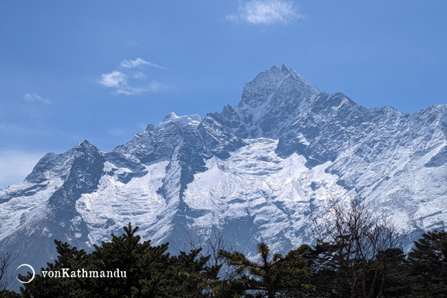 Thamsherku mountain and its double summit