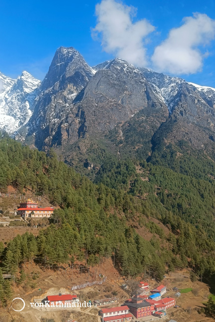 A monastic village on the hills of Solukhumbu