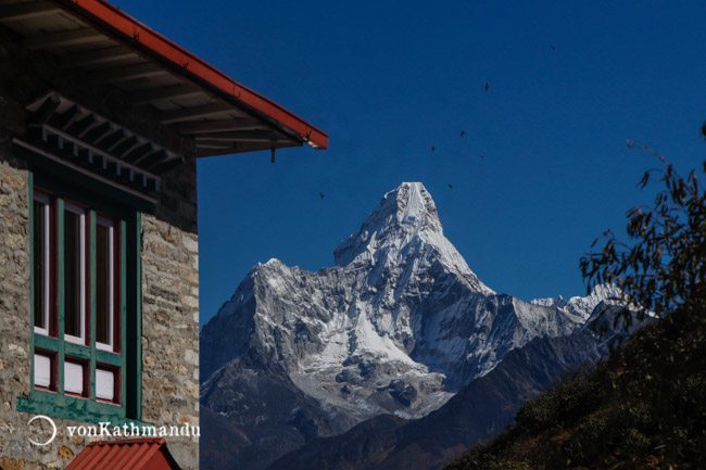 Ama Dablam seen from Khumjung
