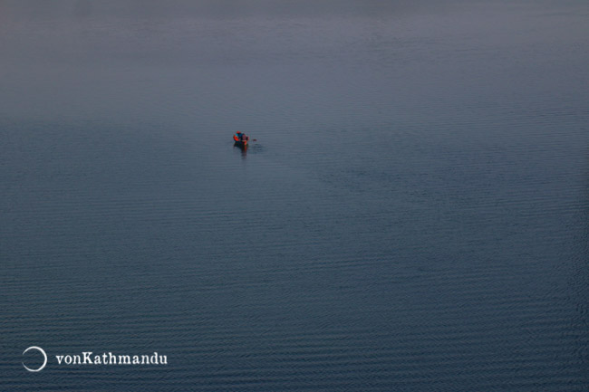 Boatsman on Phewa Lake