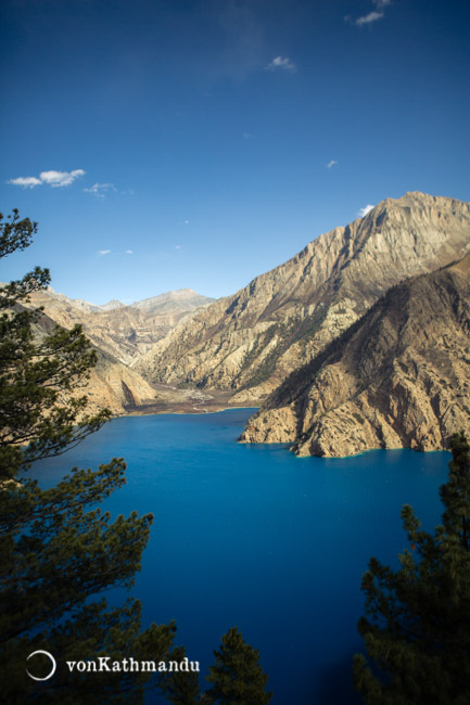 Shey Phoksundo lake lies at 3,600m above sea level. Its color changes with season, as it accumulates different minerals from glaciers