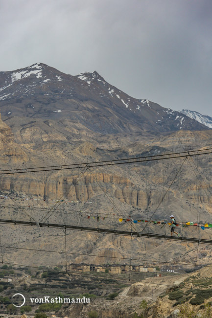 Suspension bridge in Chhuksang