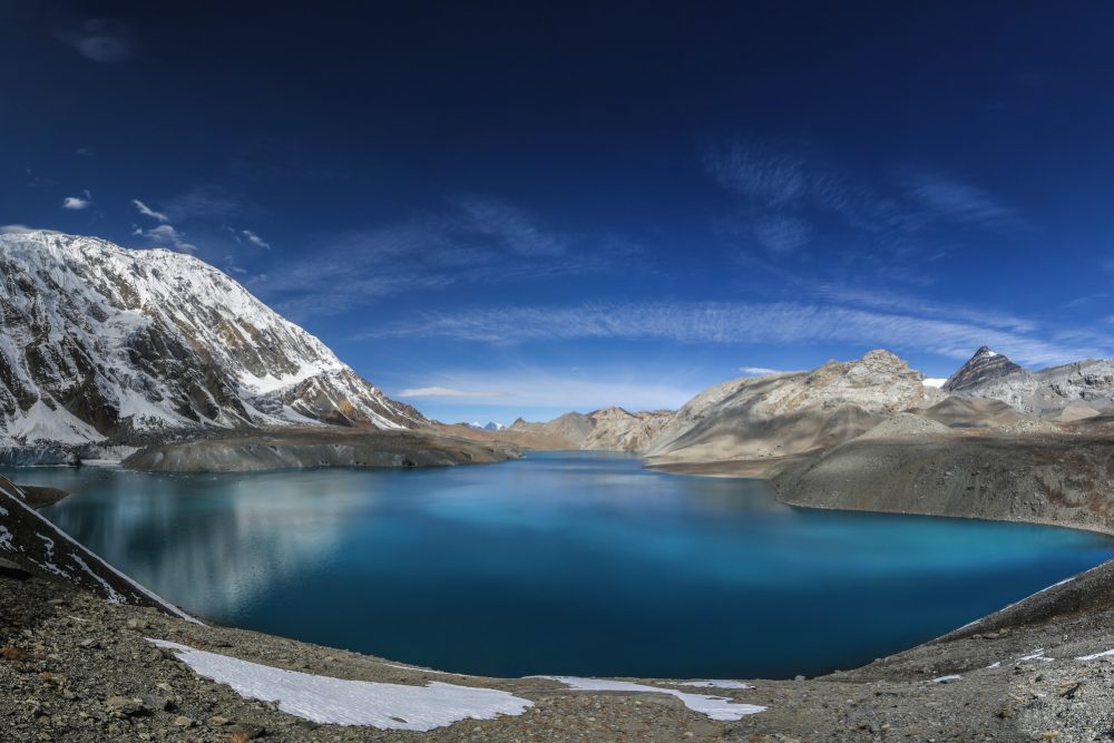 Emerald blue clors of Tilicho Lake