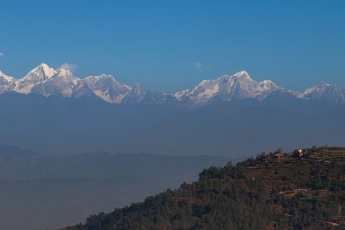 Dorje Lakpa and Gaurishankar mountains, seen from Lamatar hike i